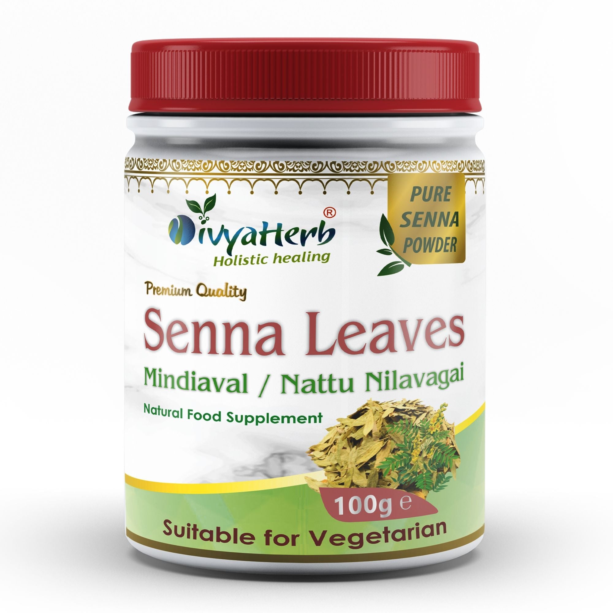 DivyaHerb Senna Leaves Powder 100 gram - Bowel Regularity Support-0