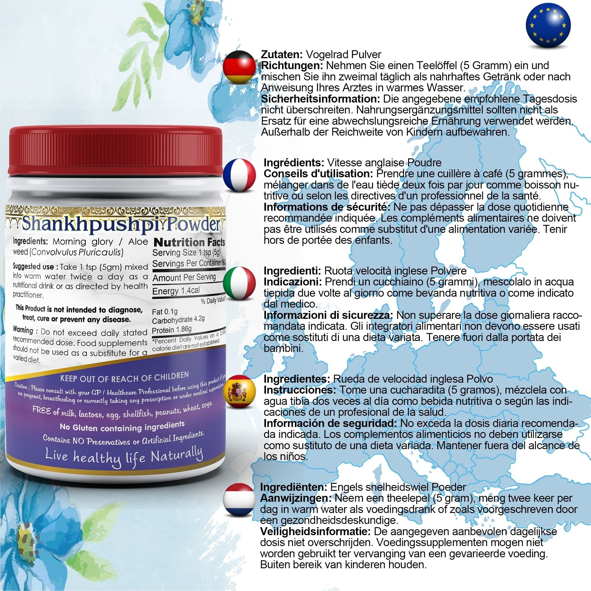 DivyaHerb Shankpushpi Powder 100 gram - Calm & Focus Support-1