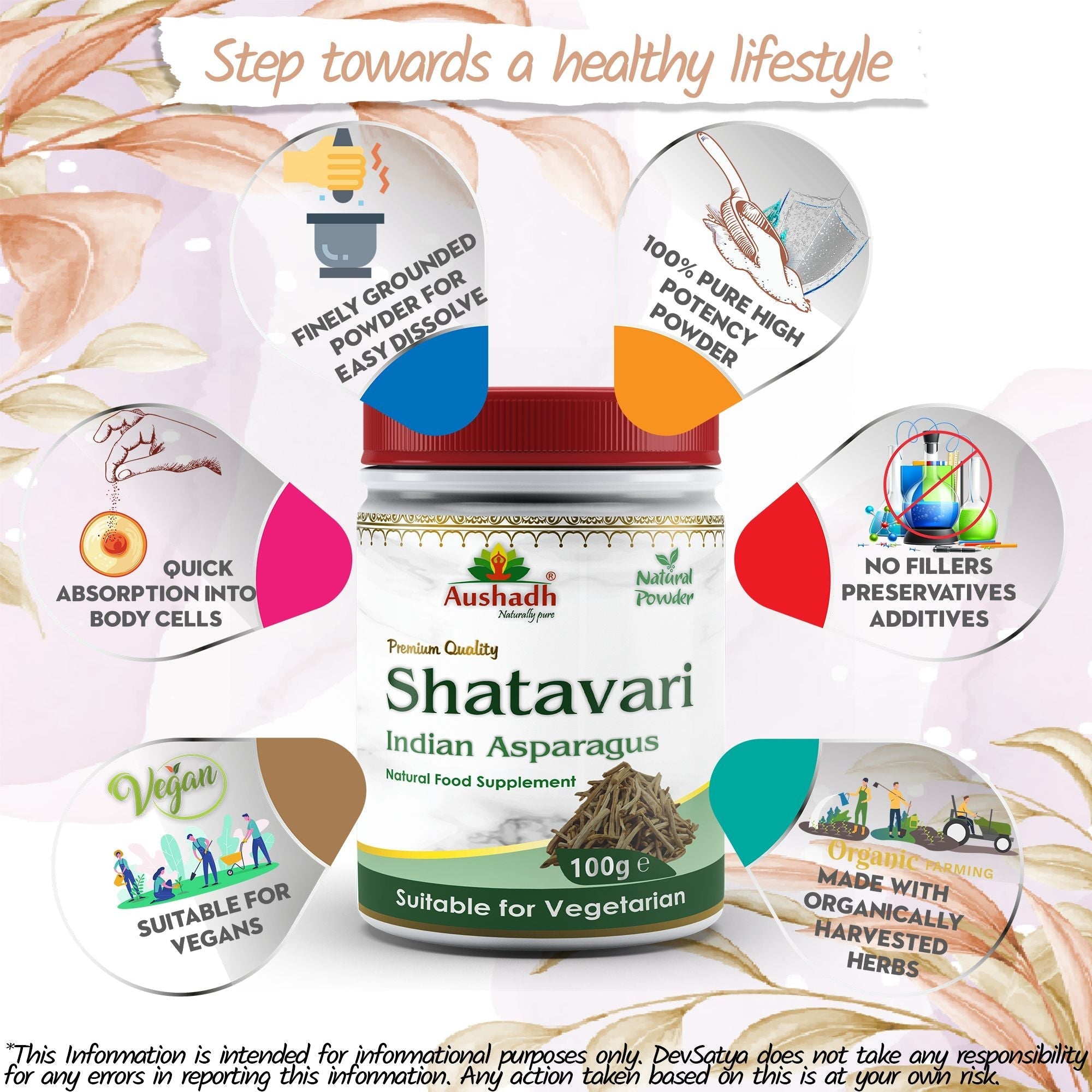 Aushadh Shatavari Powder 100 gram - Women's Wellness Support-4