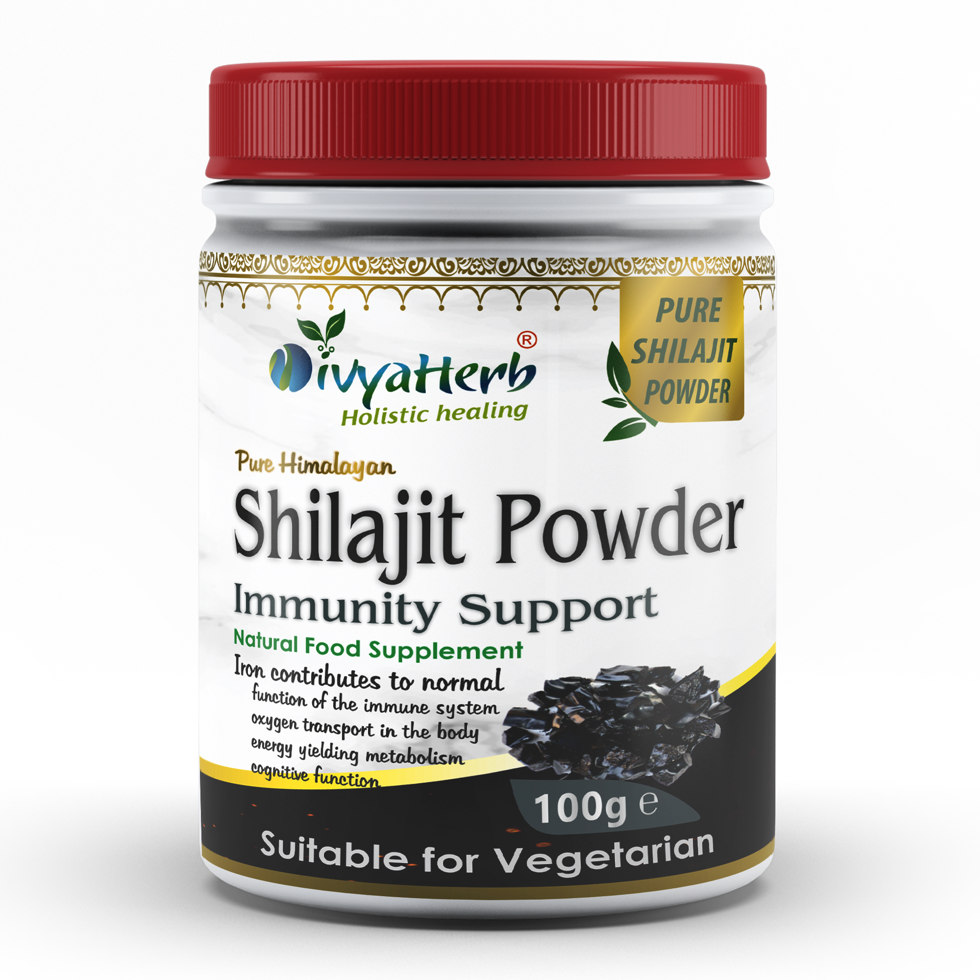 DivyaHerb Shilajit Powder 100 gram - Daily Vitality Support-0