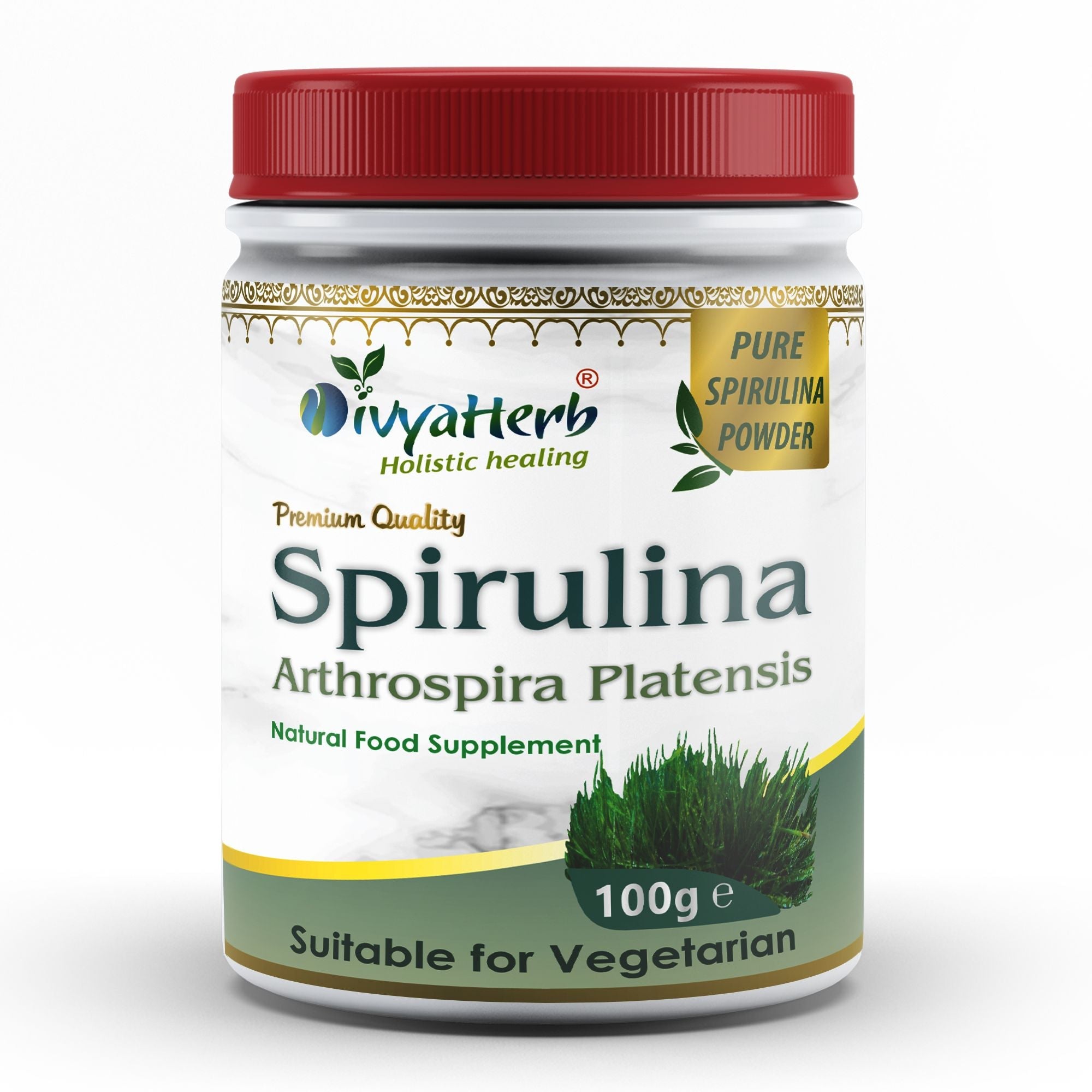 DivyaHerb Spirulina Powder 100 gram - Daily Vitality Support-0