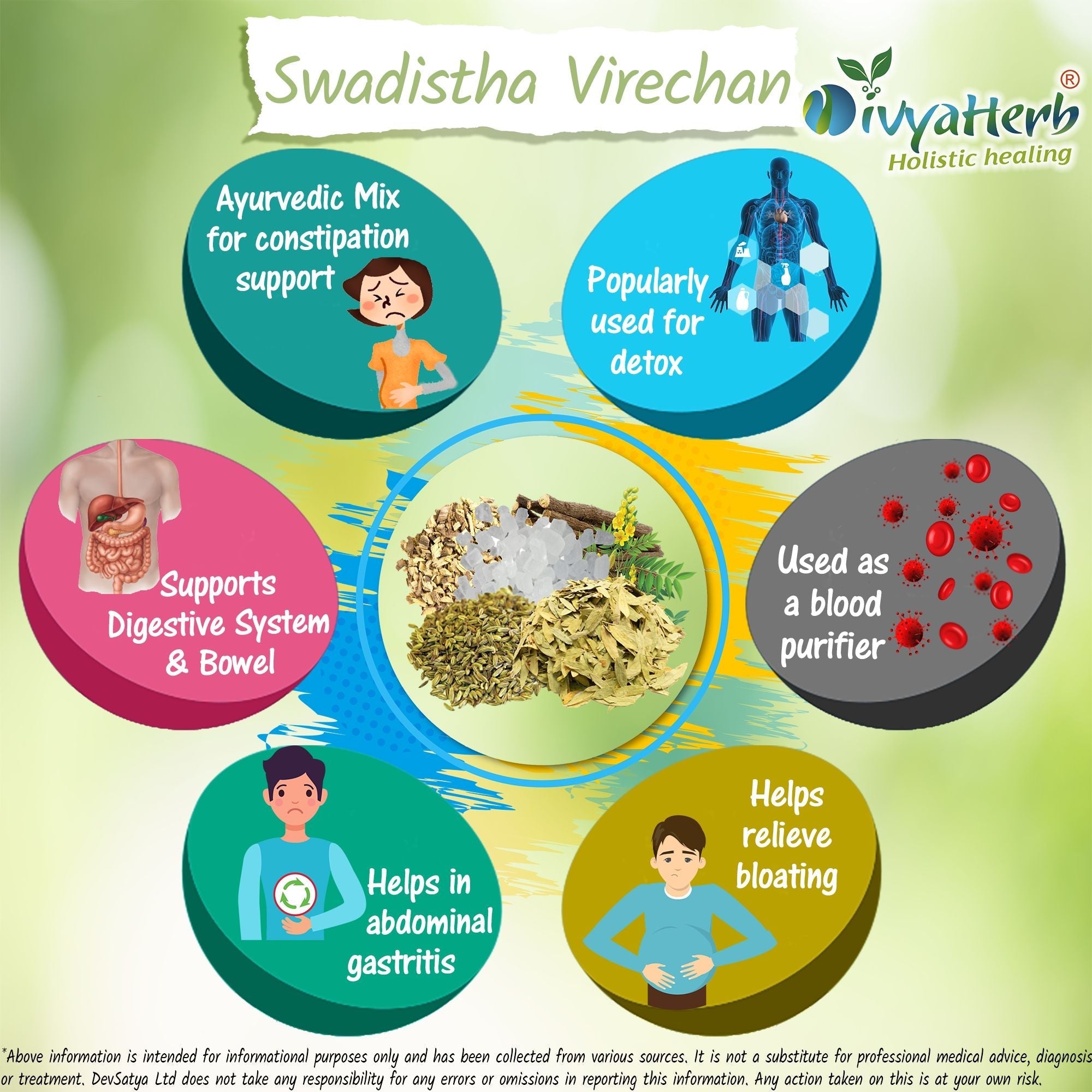 DivyaHerb Swadista Virechan Powder 100 gram - Bowel Regularity Support-3