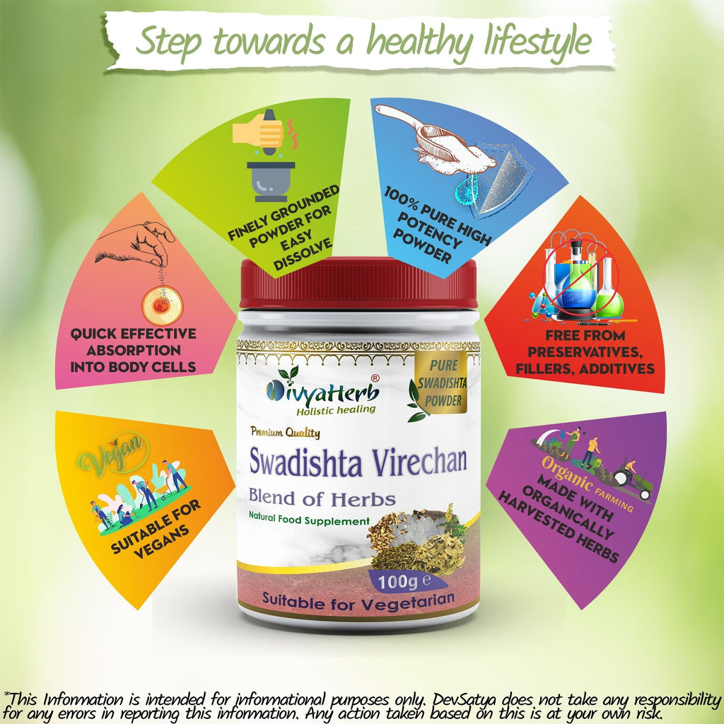 DivyaHerb Swadista Virechan Powder 100 gram - Bowel Regularity Support-2