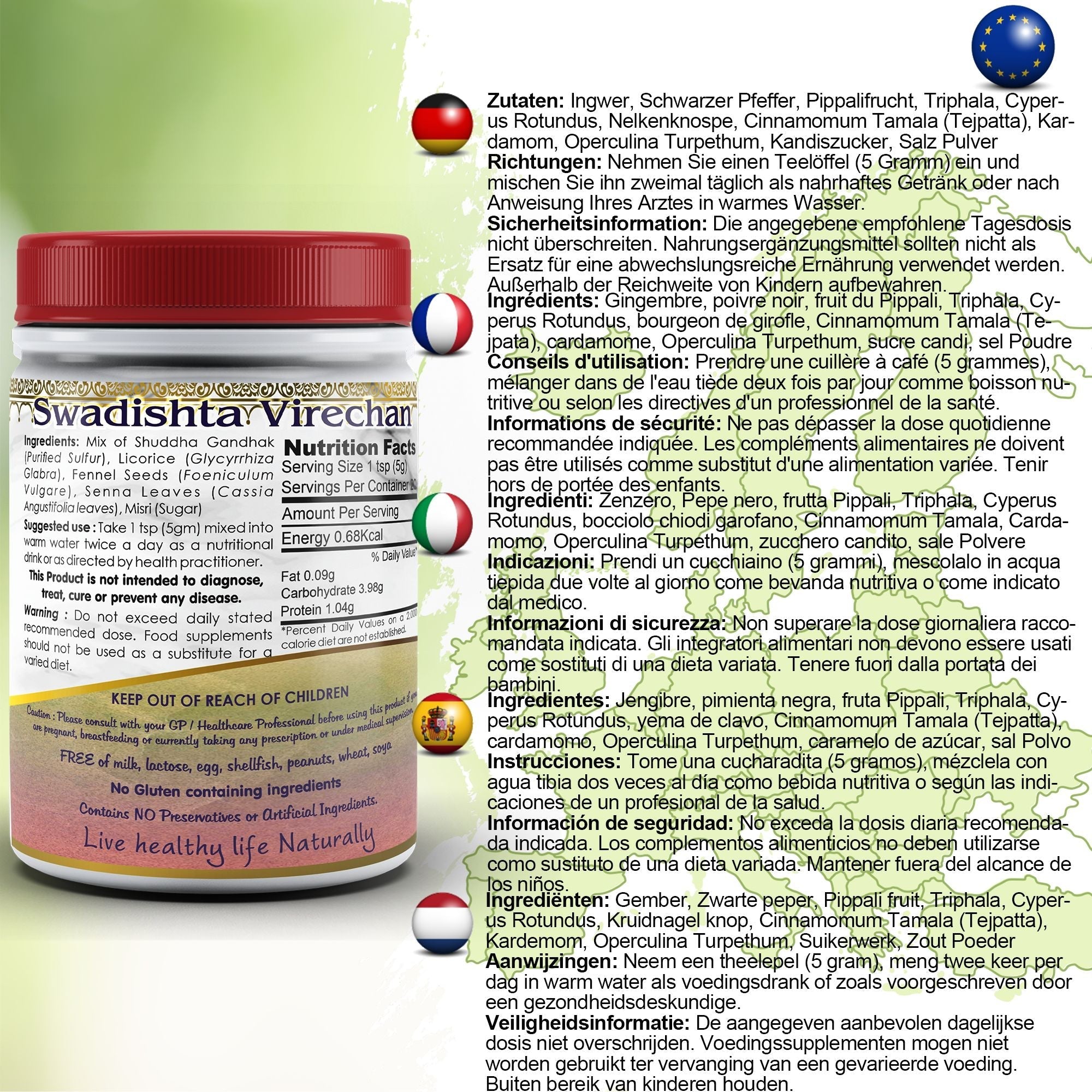 DivyaHerb Swadista Virechan Powder 100 gram - Bowel Regularity Support-1