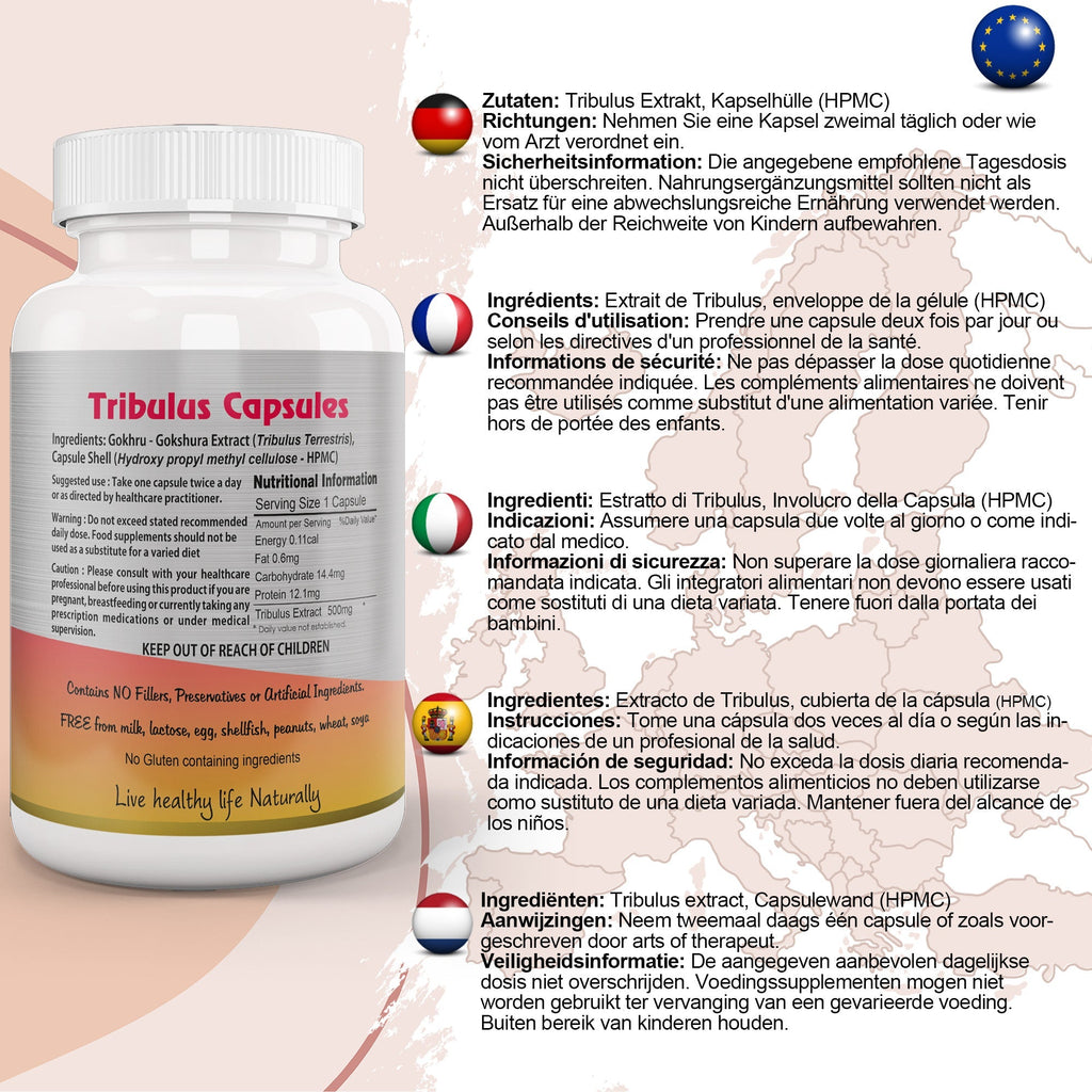 Ayushya Tribuvar Gold (Tribulus Terrestris) Capsules (Gokshura, Gokhru) Vitality & Urinary Wellness Support - Vegan, Gluten Free, Non-GMO, 60 Capsules-1