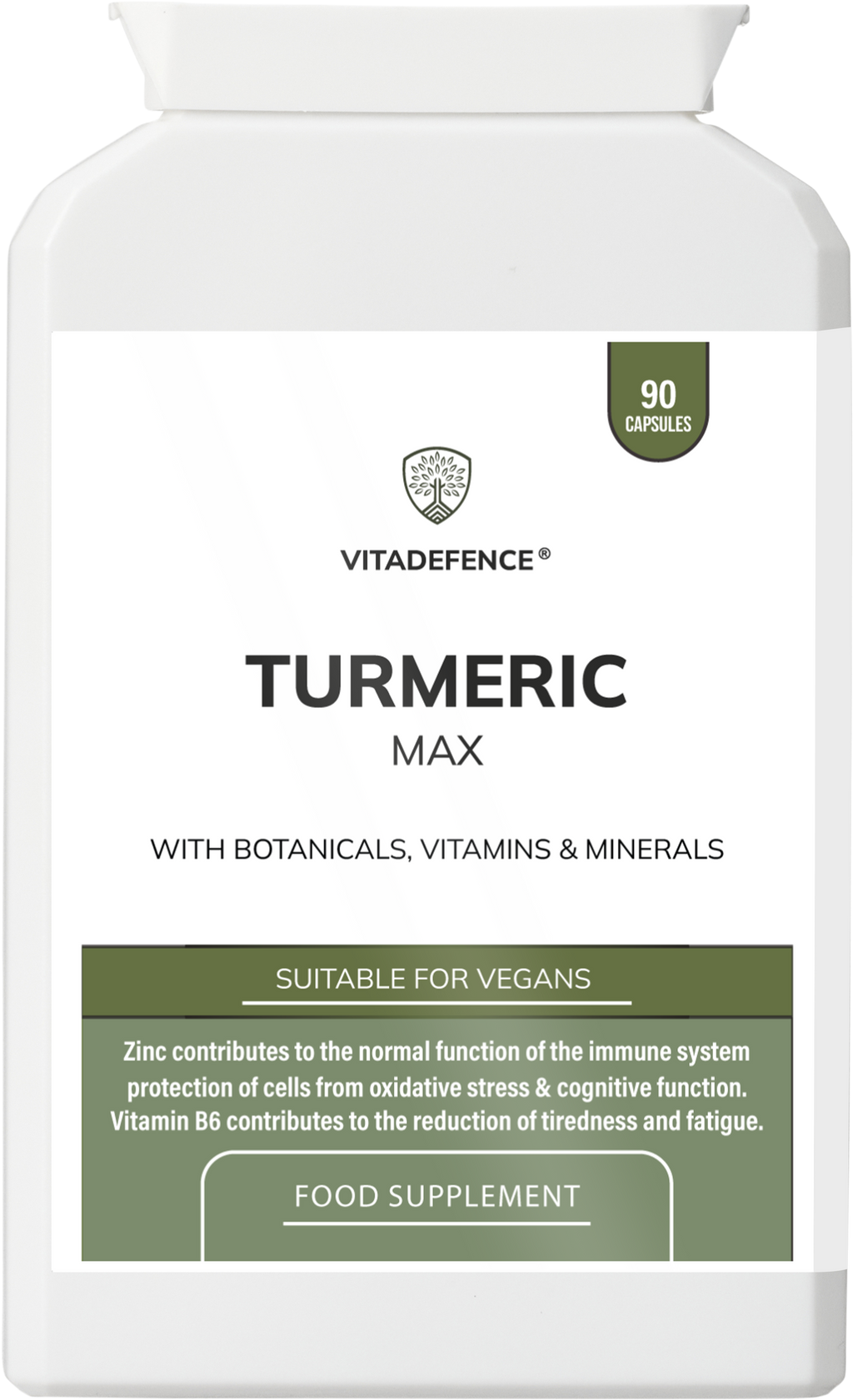 Turmeric Max | With Vitamin B6, Zinc & Botanicals – 90 Capsules-0
