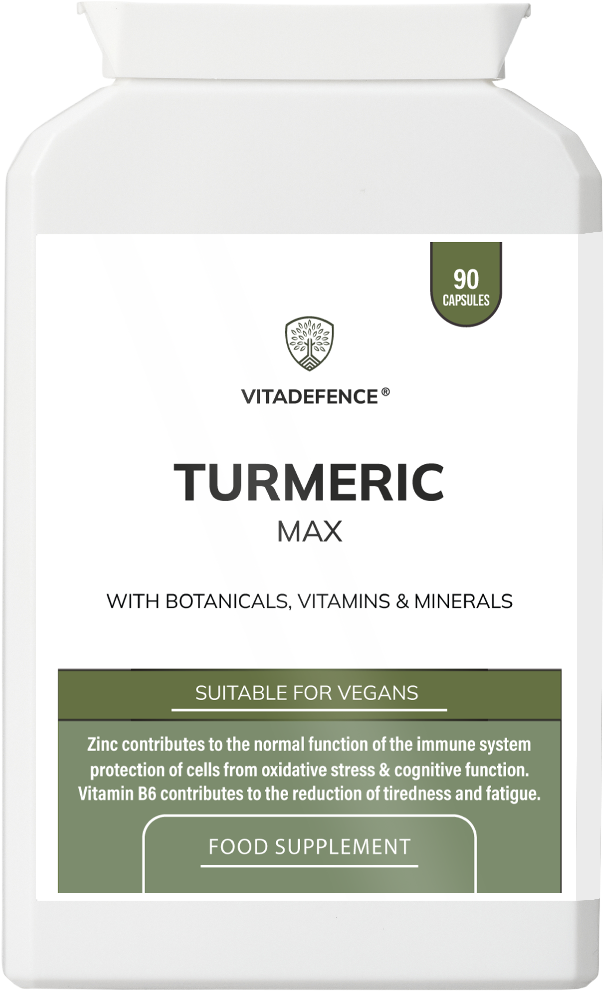 Turmeric Max | With Vitamin B6, Zinc & Botanicals – 90 Capsules-0