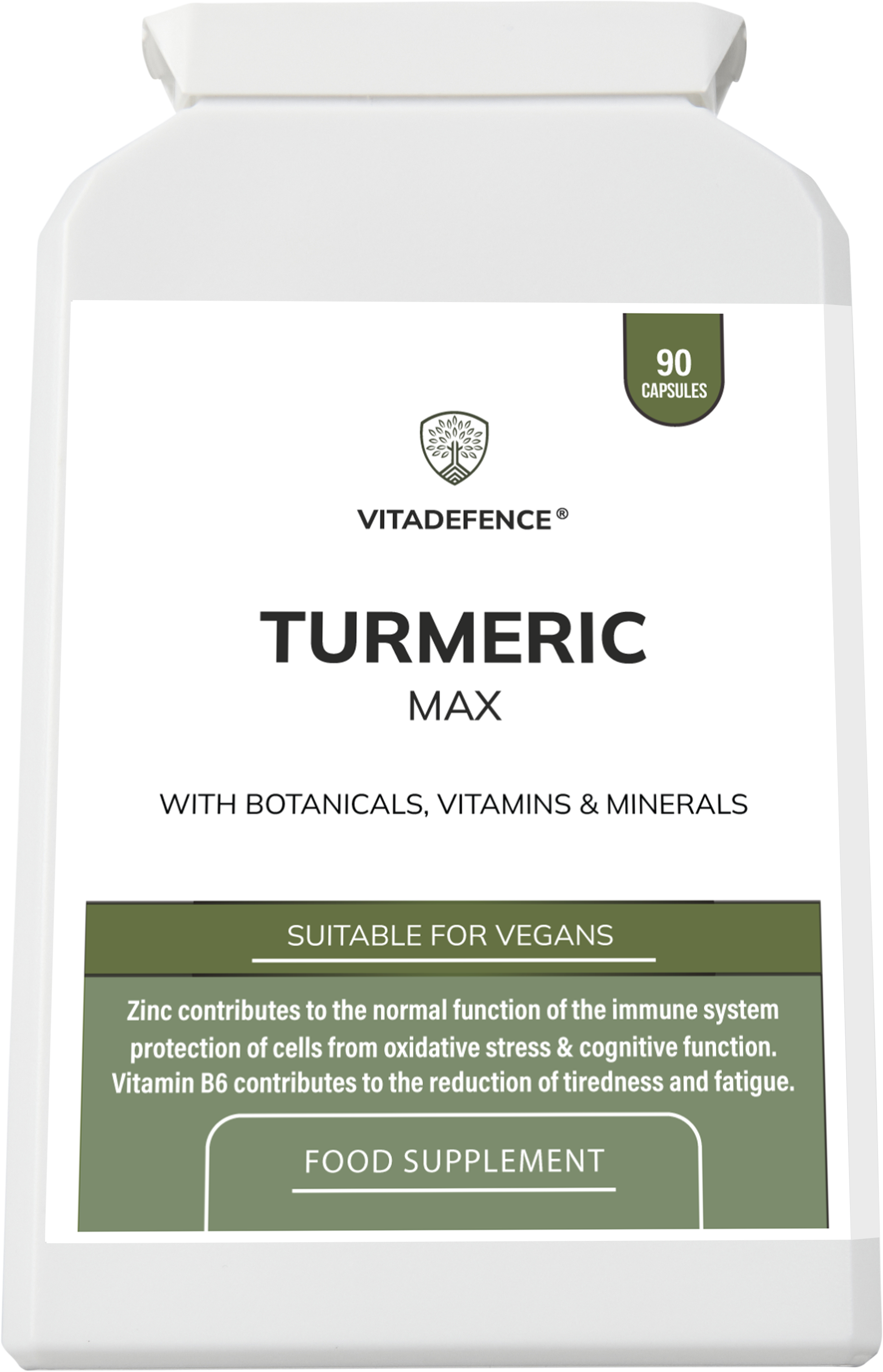 Turmeric Max | With Vitamin B6, Zinc & Botanicals – 90 Capsules-4
