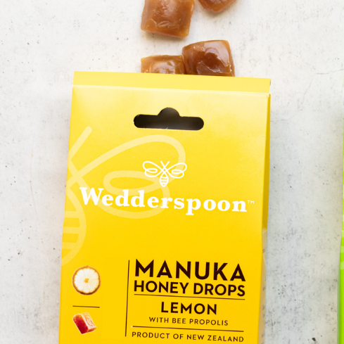 Wedderspoon Manuka Honey Drops Lemon With Bee Propolis 20 Pack