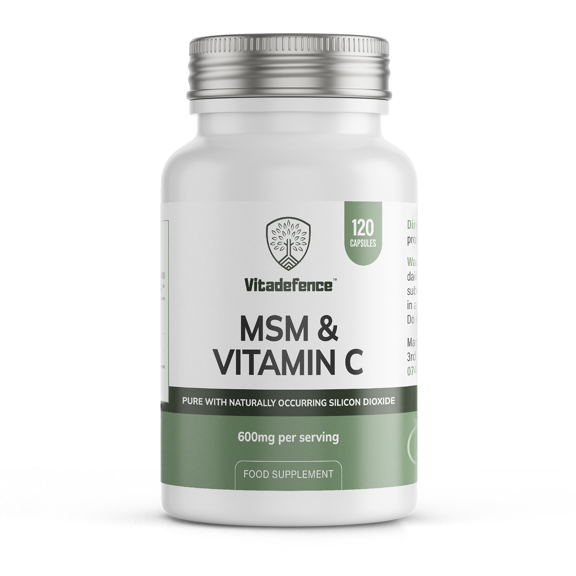 MSM + Vitamin C | Vegan Capsules – 120 Count-0