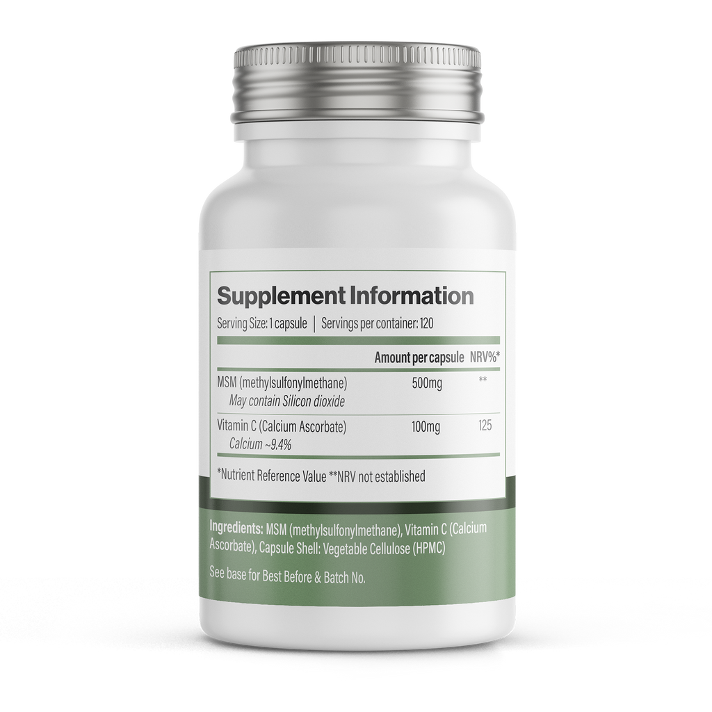 MSM + Vitamin C | Vegan Capsules – 120 Count-2