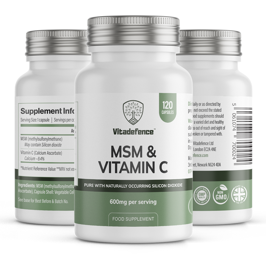 MSM + Vitamin C | Vegan Capsules – 120 Count-1
