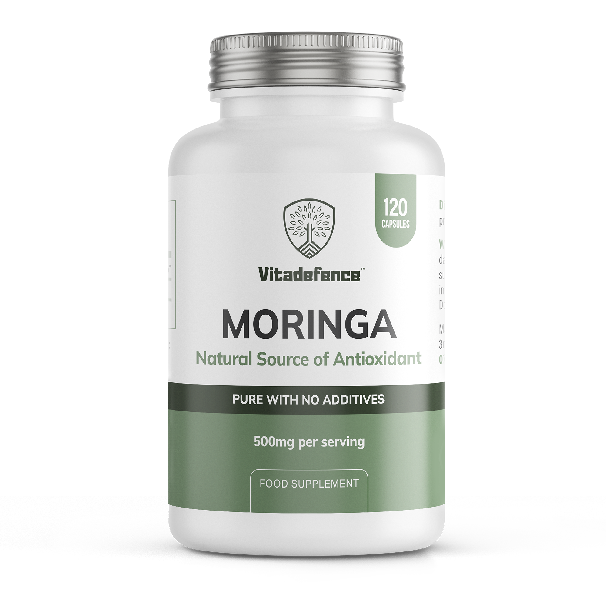 Moringa Oleifera | 500 mg Vegan Capsules – 120 Count-0