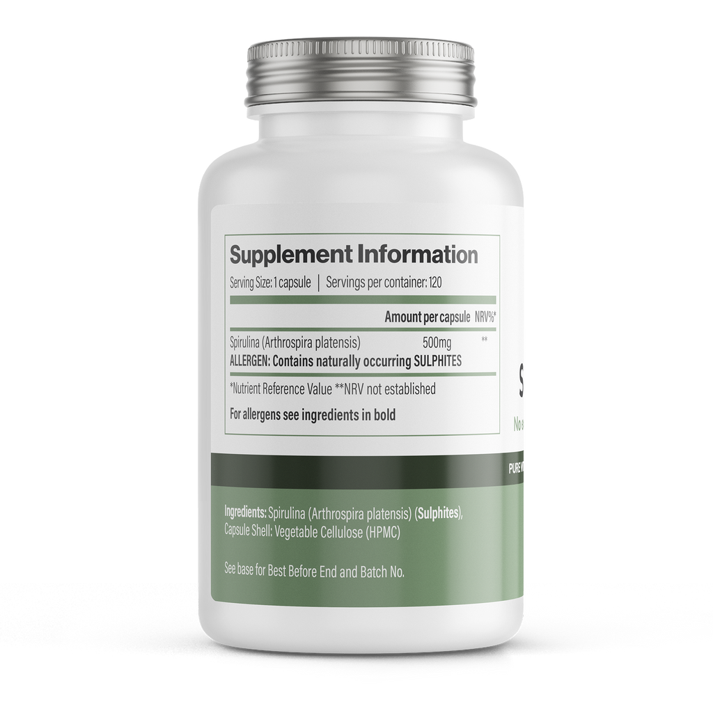 Spirulina | 500 mg Vegan Capsules – 120 Count-2